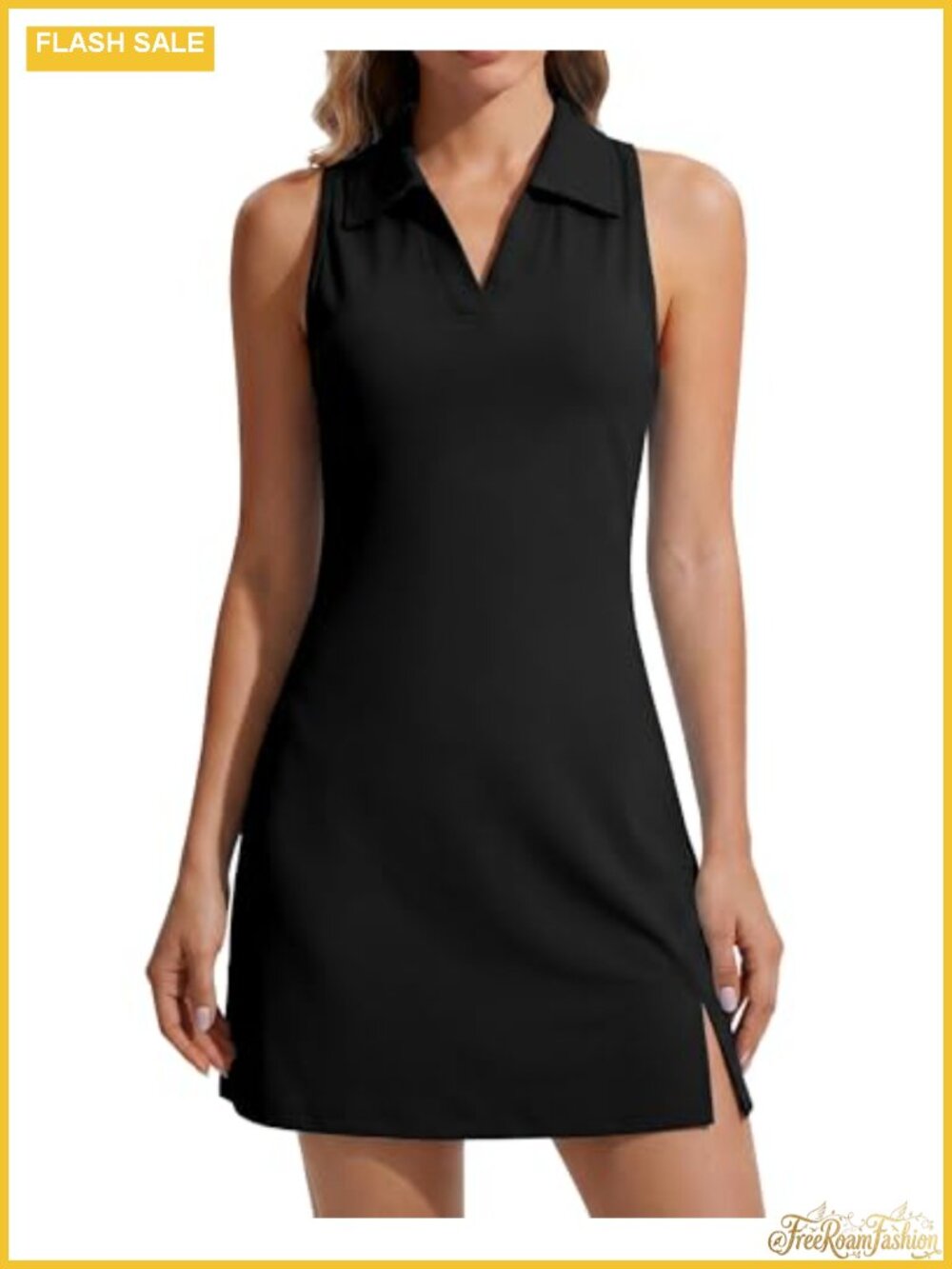 Women's Polo Tennis Dress Golf Athletic Dress with Shorts Pockets